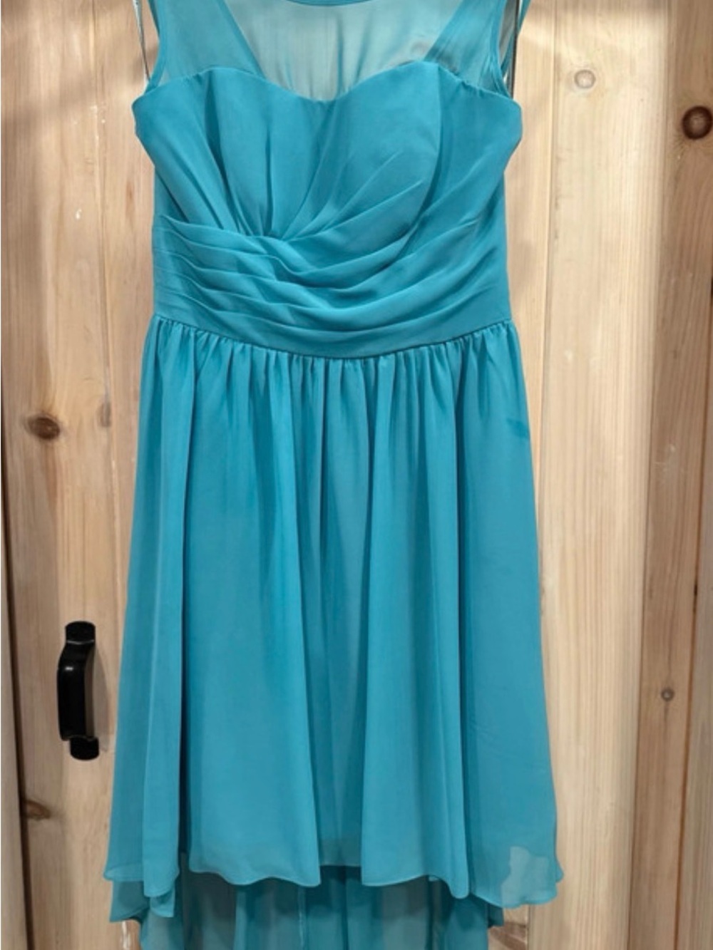 Alfred Angelo Teal Chiffon High-Low Dress